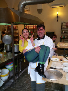 Chef Maurizio with a student